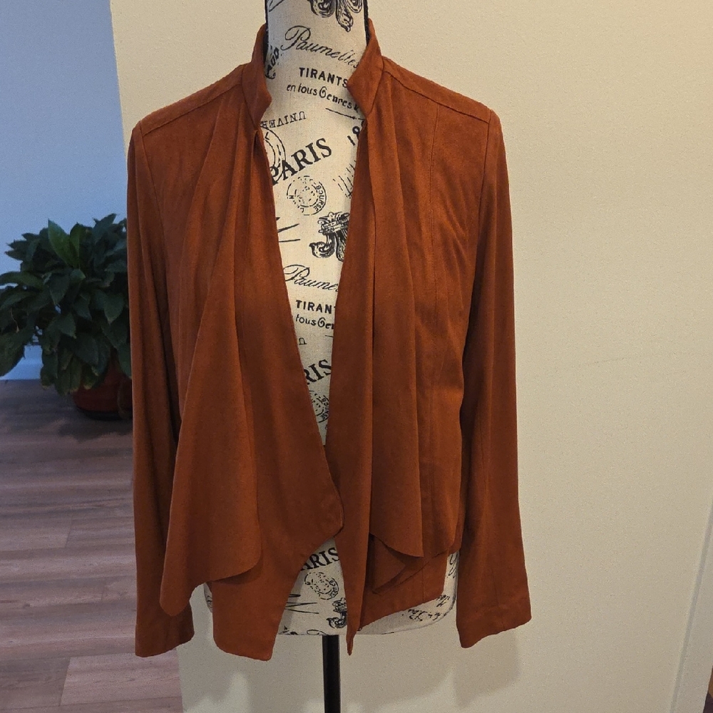 INC International Concepts Women's Terracotta Drape Blazer
